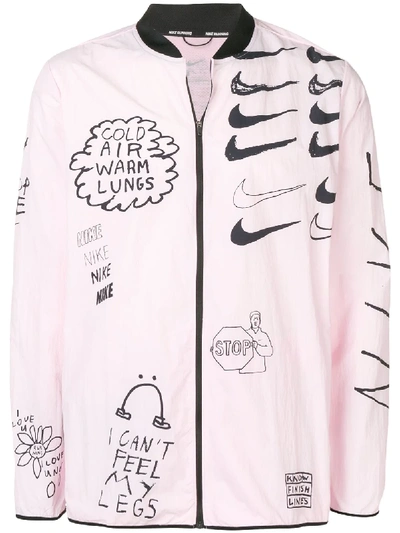 Nike Nathan Bell Printed Running Jacket - Pink | ModeSens