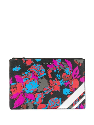 GIVENCHY FLORAL CLUTCH BAG - 黑色