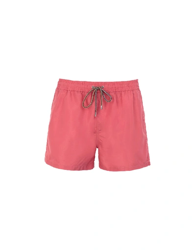 Shop Paul Smith Swim Shorts In Coral