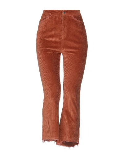 Shop Tpn Cropped Pants & Culottes In Rust