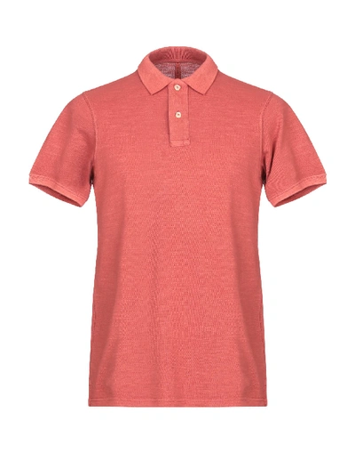 Shop Ransom Polo Shirts In Brick Red