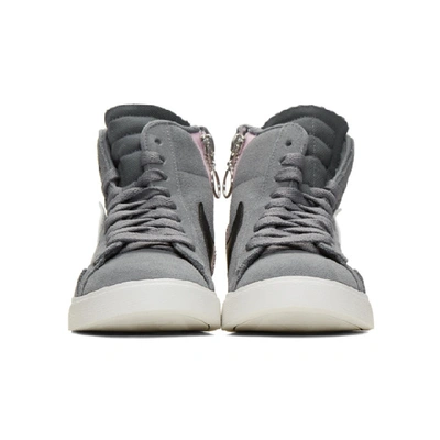 Shop Nike Grey Blazer Mid Rebel Sneakers In 004 Grey