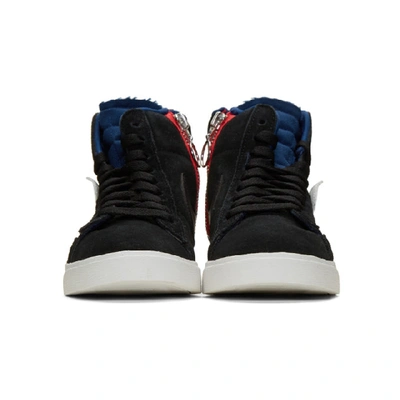 Shop Nike Black Blazer Mid Rebel Sneakers In 005 Black
