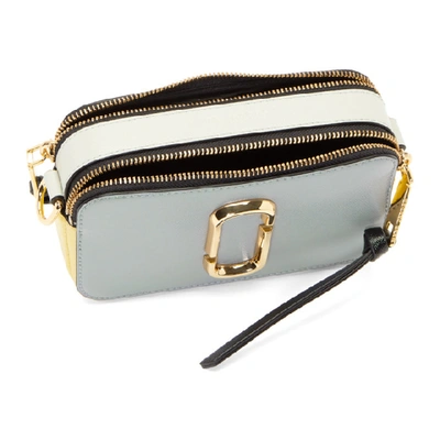 Shop Marc Jacobs Grey And Yellow Small Snapshot Camera Bag In 036 Rock Gr