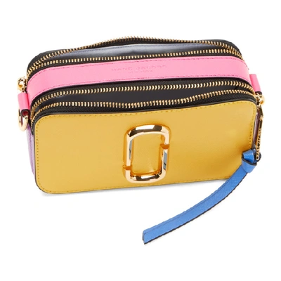 Shop Marc Jacobs Yellow And Purple Small Snapshot Camera Bag In 794 Lemon M