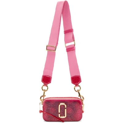 Shop Marc Jacobs Pink Small Jelly Glitter Snapshot Camera Bag In 651 Pink Mu