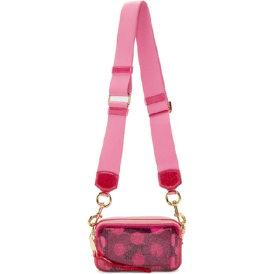 Shop Marc Jacobs Pink Small Jelly Glitter Snapshot Camera Bag In 651 Pink Mu