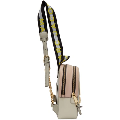 Shop Marc Jacobs Beige And Pink Pack Shot Backpack In 088 Dust Mu
