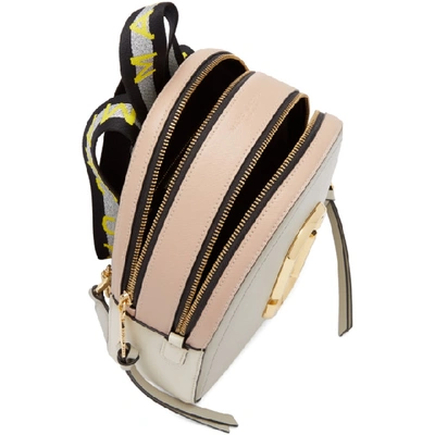 Shop Marc Jacobs Beige And Pink Pack Shot Backpack In 088 Dust Mu