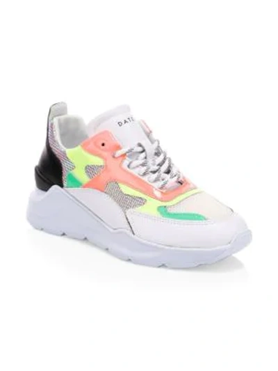 Shop Date Fuga Pop Leather & Mesh High-top Trainers In Laser