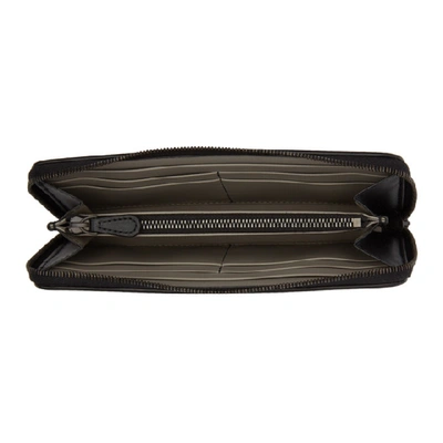 Shop Bottega Veneta Black Intrecciato Carryover Wallet In 8538 Nero