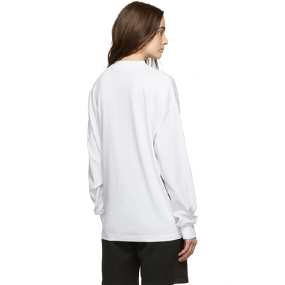 Shop Alyx 1017  9sm White Logo Long Sleeve T-shirt In 007 White