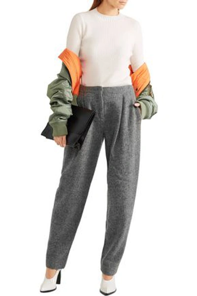 Shop Acne Studios Selah Wool-tweed Pants In Gray