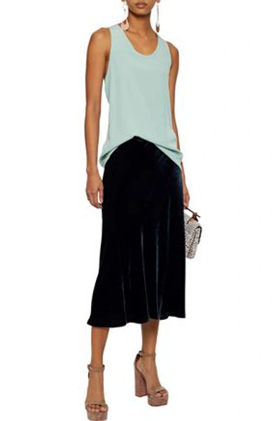 Shop Chloé Woman Silk Crepe De Chine Tank Mint