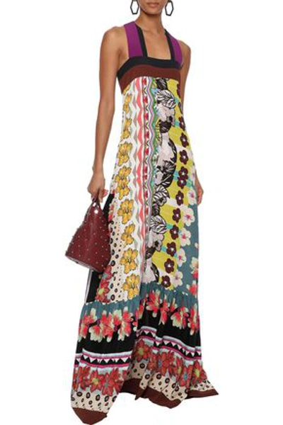 Shop Etro Printed Silk Crepe De Chine Maxi Dress In Multicolor