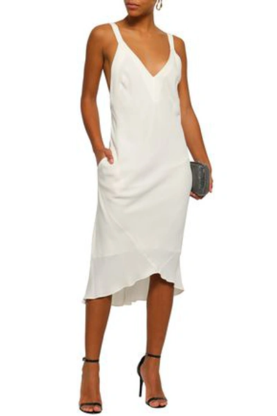 Shop Haider Ackermann Woman Open-back Crepe Midi Dress White