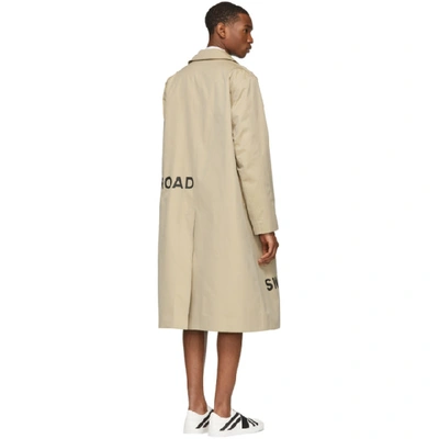 Shop Burberry Tan Horseferry Print Car Coat