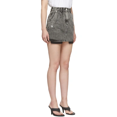 Shop Off-white Black Denim Miniskirt