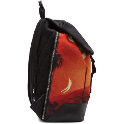 Shop Paul Smith Orange And Black Pauls Photo Cotton Backpack In Pr Print