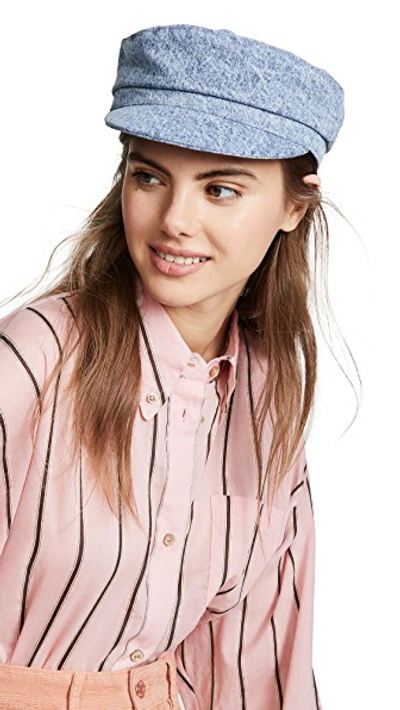 Shop Isabel Marant Evie Cap In Snow Blue