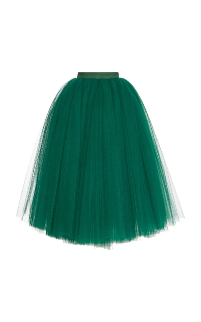 Shop Dolce & Gabbana Ballerina Tulle Skirt In Green