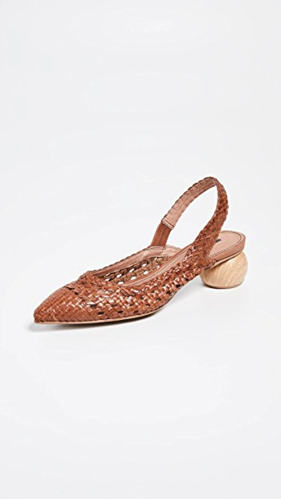 Shop Matiko Circa Slingback Pumps In Burnt Orange