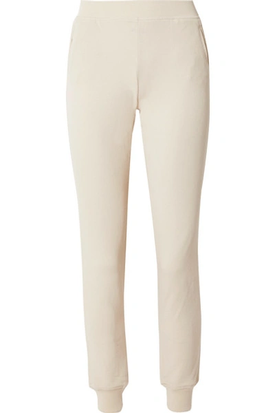 Shop Atm Anthony Thomas Melillo French Cotton-terry Track Pants In Cream