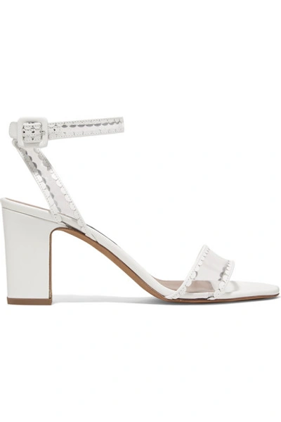 Shop Tabitha Simmons Leticia Leather And Pvc Sandals In White