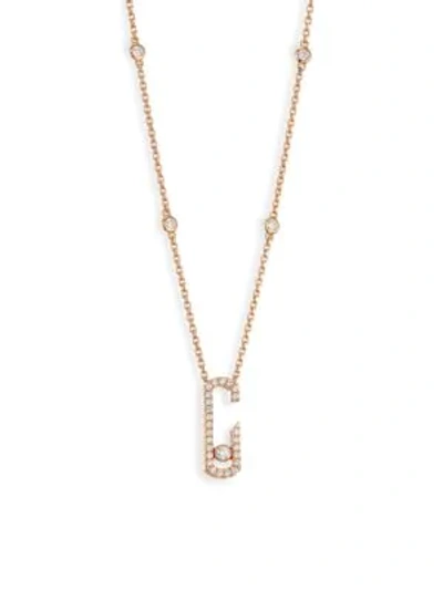 Shop Messika By Gigi Hadid Move Addiction 18k Rose Gold & Diamond Pavé Pendant Necklace In Pink Gold