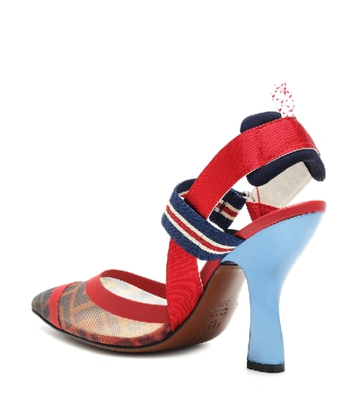 Shop Fendi Colibrì Slingback Pumps In Multicoloured