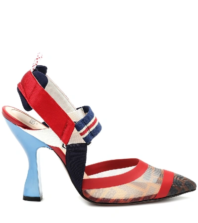 Shop Fendi Colibrì Slingback Pumps In Multicoloured