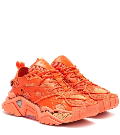 Shop Calvin Klein 205w39nyc Strike 205 Sneakers In Orange
