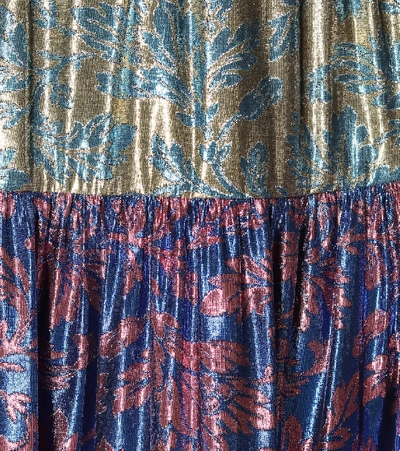 Shop Gucci Silk-blend Jacquard Skirt In Multicoloured