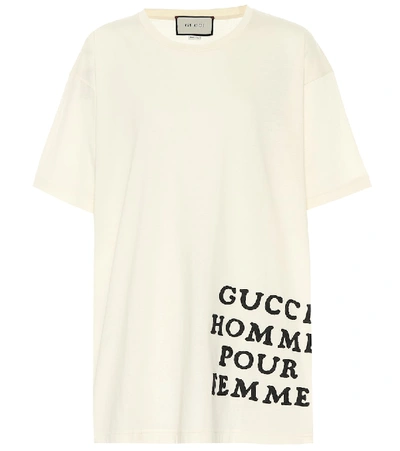 Shop Gucci Cotton T-shirt In White