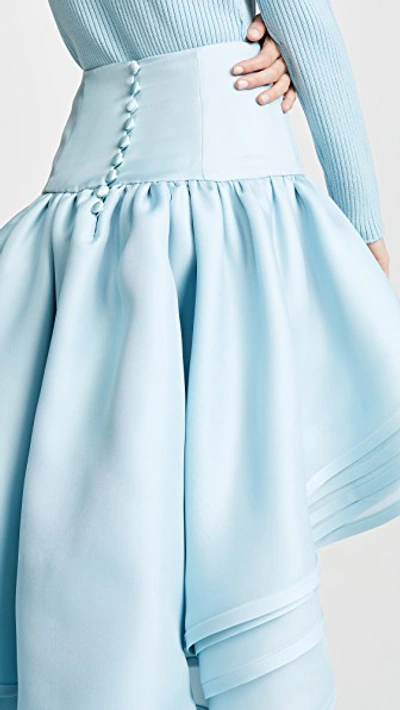 Shop Marc Jacobs Layered High Low Skirt In Pale Blue