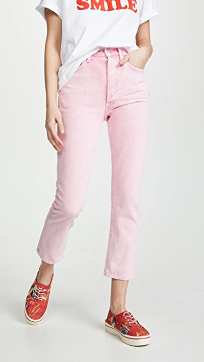 Shop Agolde Hi Rise Riley Crop Jeans In Potion