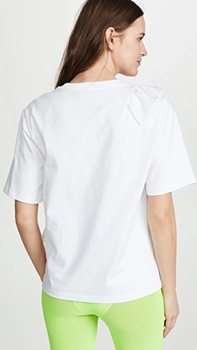 Shop Kenzo Tiger T-shirt With Ruffles In White