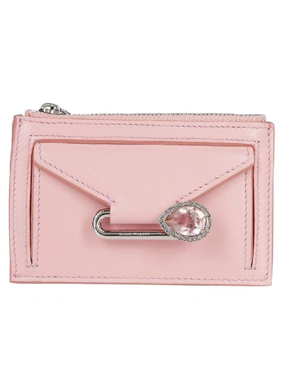 Shop Alexander Mcqueen Embellished Zip Wallet In Pink