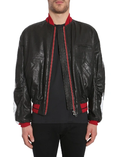 Shop Haider Ackermann Contrast Bomber Jacket In Black