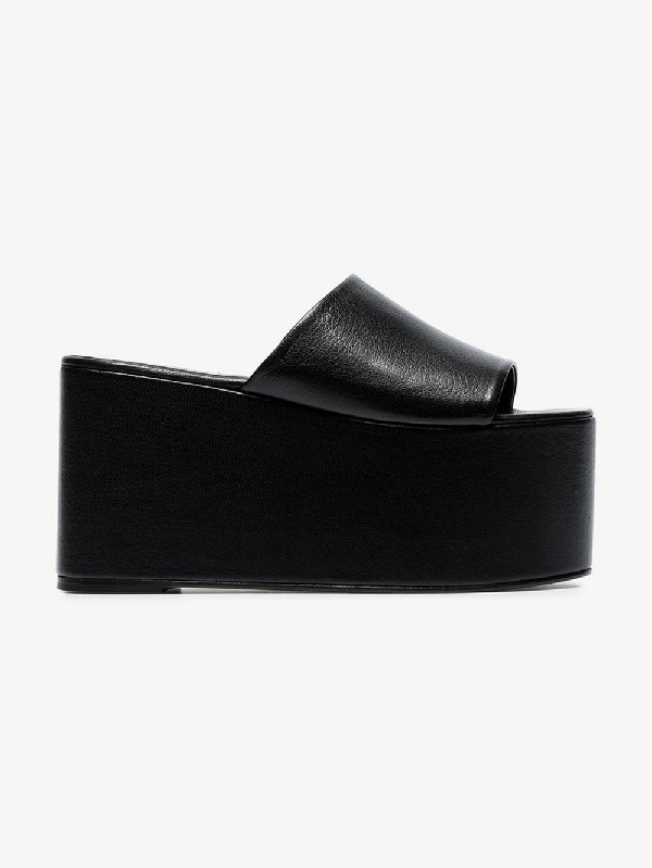 black 90s platform sandals