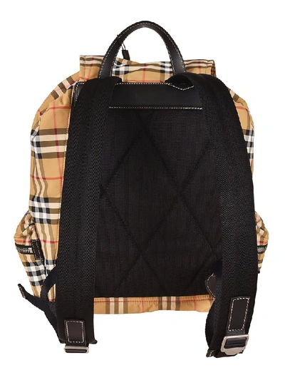 Shop Burberry Vintage Check Backpack In Yellow