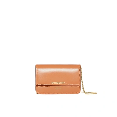 Shop Burberry Horseferry Print Card Case With Detachable Strap In Nutmeg