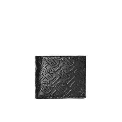 Shop Burberry Monogram Leather Bifold Wallet With Id Card Case