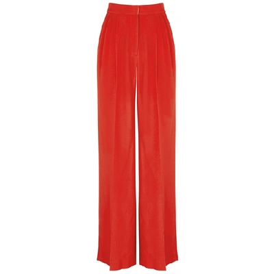 Shop Rosetta Getty Red Wide-leg Trousers