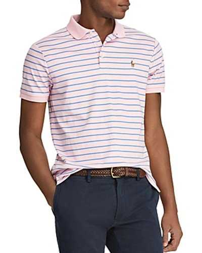 Shop Polo Ralph Lauren Striped Classic Fit Polo Shirt In Pink Multi
