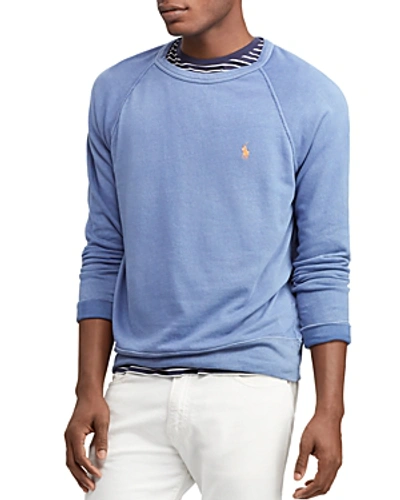 Shop Polo Ralph Lauren Spa Terry Sweatshirt In Blue
