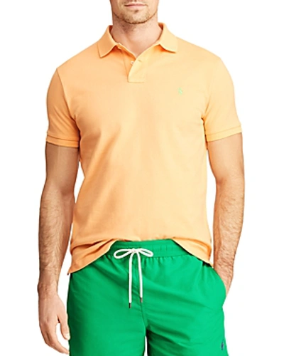 Shop Polo Ralph Lauren Mesh Classic Fit Polo Shirt In Orange