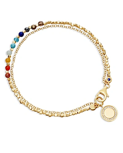 Shop Astley Clarke Rainbow Cosmos Biography Bracelet In 18k Gold-plated Sterling Silver In Multi/gold