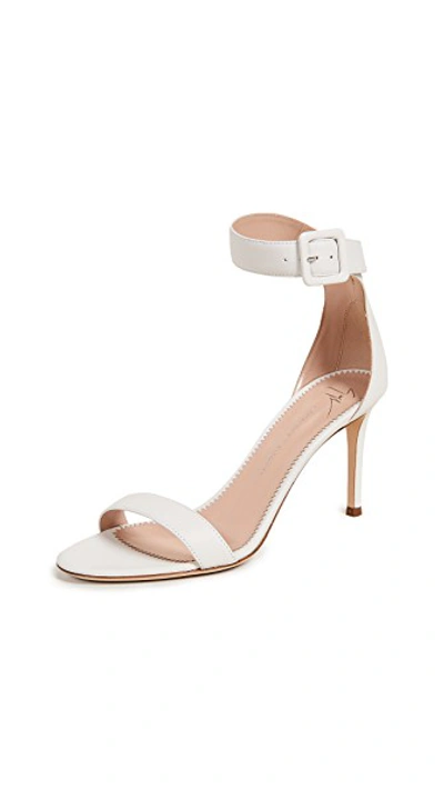 Shop Giuseppe Zanotti Basic 85 Sandals In Barrique Bianco