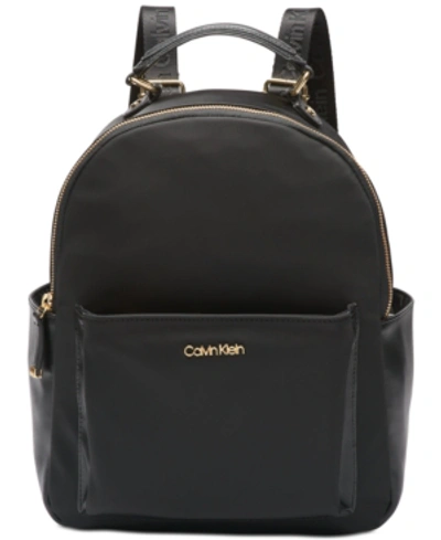 Shop Calvin Klein Abby Backpack In Black/black/gold
